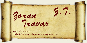 Zoran Travar vizit kartica